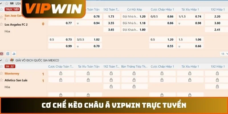 Kèo Châu Á VIPWIN Đỉnh Cao - Bí Quyết Đọc Tỷ Lệ 99% Thắng 1 Cơ chế kèo châu Á VIPWIN trực tuyến